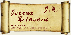 Jelena Miloščin vizit kartica